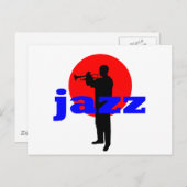 Carte Postale Jazz Player (Devant / Derrière)