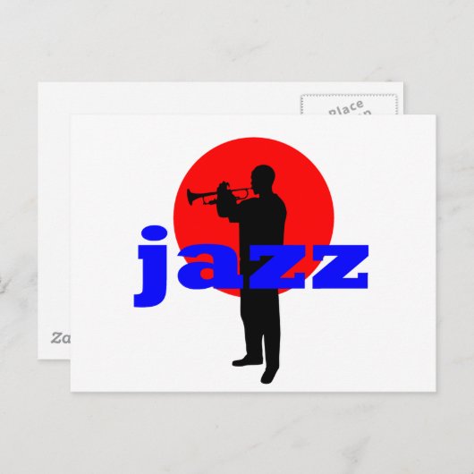 Carte Postale Jazz Player (Devant / Derrière)