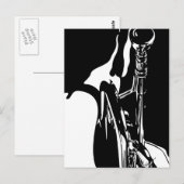 Carte postale Jazz Trumpet Player (Devant / Derrière)