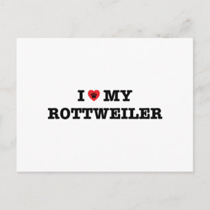 Carte Postale J'Coeur Mon Rottweiler