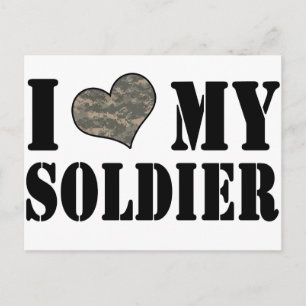 Carte Postale J'Coeur Mon Soldat