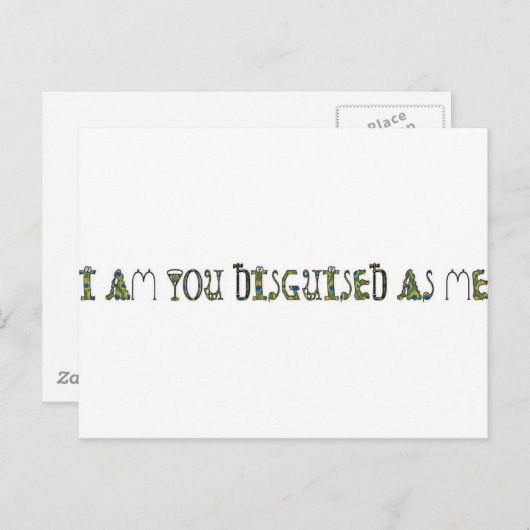 Carte Postale je (Devant / Derrière)