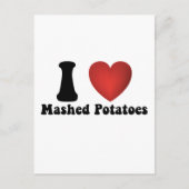 Carte Postale Je adore les pommes de terre en purée Cadeau de di (Devant)