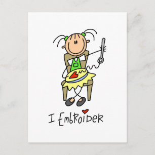 Carte Postale Je brode des T-shirts et des cadeaux