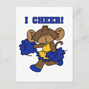 Carte Postale Je Cheer t-shirts et cadeaux bleu et or
