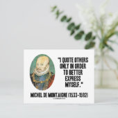 Carte Postale Je Cite D'Autres Seulement Pour Mieux M'Express (Debout devant)