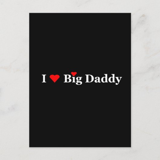 Carte Postale Je Coeur Big Daddy (Devant)