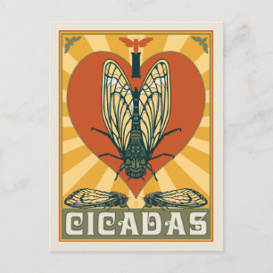 Carte Postale Je Coeur Cicadas