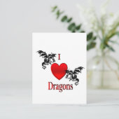 Carte Postale Je Coeur Dragons (Debout devant)