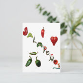 Carte Postale Je Coeur Jalapenos (Debout devant)