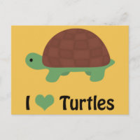Je coeur Tortues mignonnes Petite Tortue Cartoon