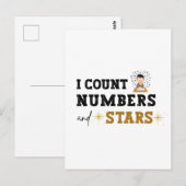 Carte Postale Je compte les nombres et les étoiles - Comptable (Devant / Derrière)