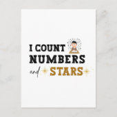 Carte Postale Je compte les nombres et les étoiles - Comptable (Devant)