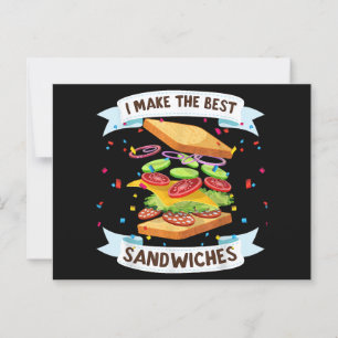 Carte Postale Je confectionne les meilleurs sandwichs pour les a