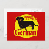 Carte Postale Je Connais Un Peu D'Allemand (Devant / Derrière)