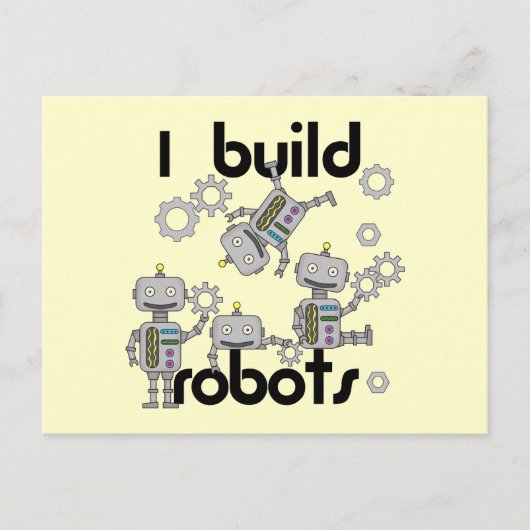 Carte Postale Je construis des robots (Devant)