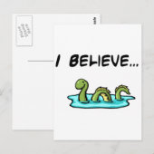 Carte Postale Je crois au monstre Loch Ness (Devant / Derrière)