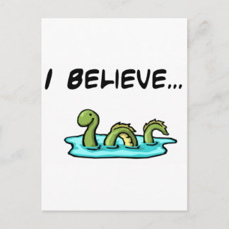 Carte Postale Je crois au monstre Loch Ness