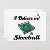 Carte Postale je crois au skeeball (Devant / Derrière)