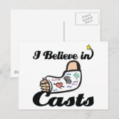Carte Postale je crois aux casts (Devant / Derrière)