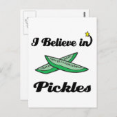 Carte Postale je crois aux cornichons (Devant / Derrière)