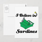 Carte Postale je crois aux sardines (Devant / Derrière)