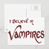 Carte Postale Je Crois Aux Vampires (Devant / Derrière)