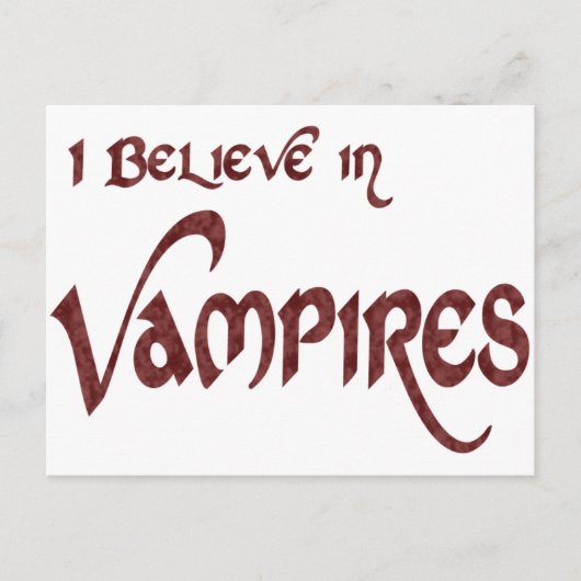 Carte Postale Je Crois Aux Vampires (Devant)