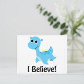 Carte Postale Je Crois ! Cute Blue Nessie (Debout devant)