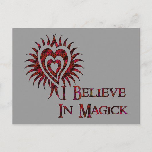 Carte Postale Je crois en Magick (Devant)