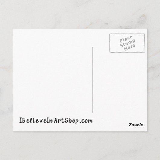 Carte Postale Je Crois En Manifeste D'Art À La Promotion (Dos)