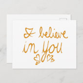 Carte Postale Je crois en toi (Devant / Derrière)