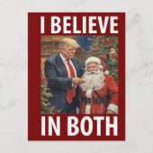 Carte Postale Je Crois En Trump Père Noël Tee Funny (Devant)