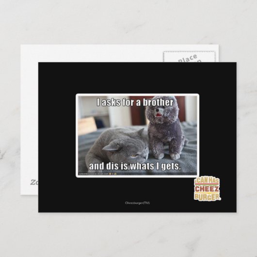 Carte Postale Je demande à un frère (Devant / Derrière)
