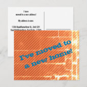 Carte postale "Je déménage dans une nouvelle maiso (Devant / Derrière)