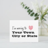 Carte Postale Je déménage vers... Personnalisé (Debout devant)