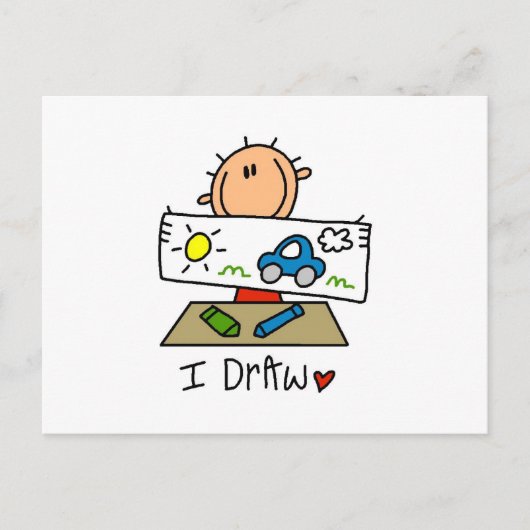 Carte Postale Je Dessine (Devant)