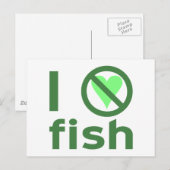 Carte Postale Je déteste le poisson (Devant / Derrière)