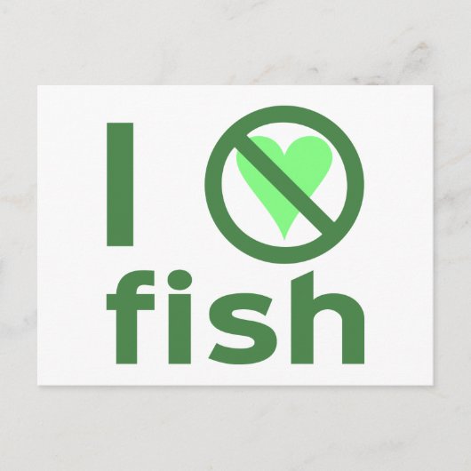 Carte Postale Je déteste le poisson (Devant)