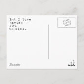 Carte Postale Je Déteste T'Avoir Manquée, Mais J'Aime Que Tu Man (Dos)