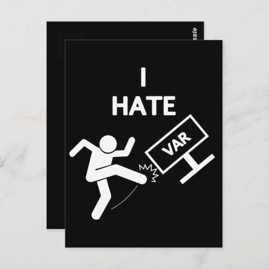 Carte Postale Je déteste VAR (Devant / Derrière)