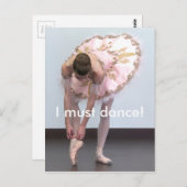 Carte Postale Je dois danser ! (Devant / Derrière)