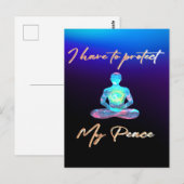 Carte Postale Je Dois Protéger Ma Paix (Devant / Derrière)
