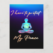 Carte Postale Je Dois Protéger Ma Paix (Devant)