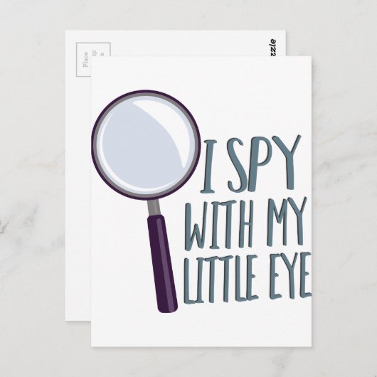 Carte Postale Je espionne (Devant / Derrière)