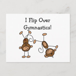 Carte Postale Je fais des flips de gymnastique
