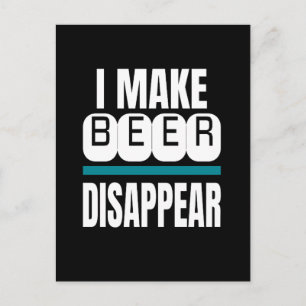 Carte Postale Je fais disparaître la bière