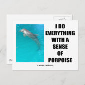 Carte Postale Je Fais Tout Avec Un Sentiment De Marsouin (Objet) (Devant / Derrière)