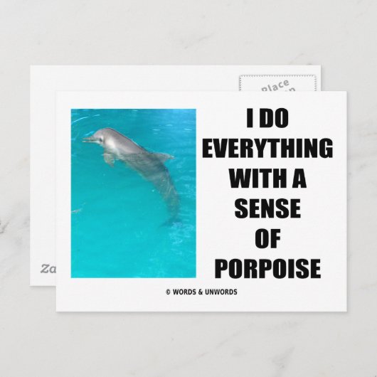 Carte Postale Je Fais Tout Avec Un Sentiment De Marsouin (Objet) (Devant / Derrière)