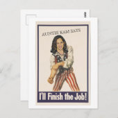 Carte Postale Je Finirai Le Travail ! (Devant / Derrière)